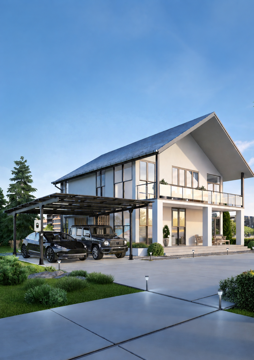 CARINA residential solar carport concept render