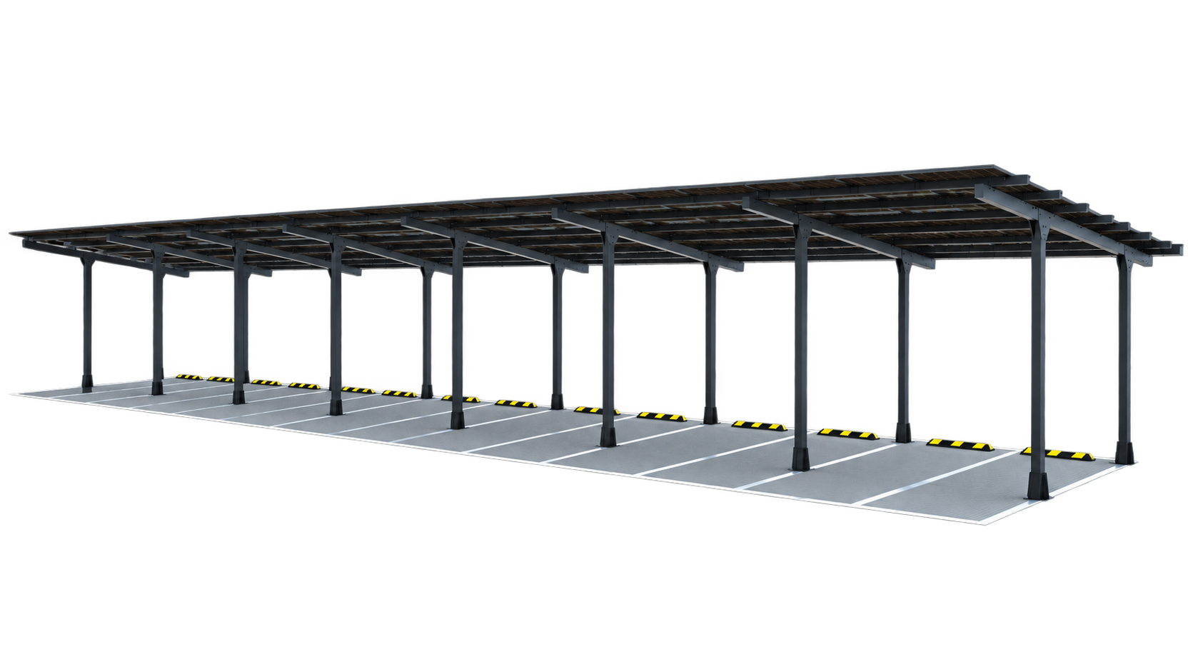 STRIX 10 bays solar carport product visualisation